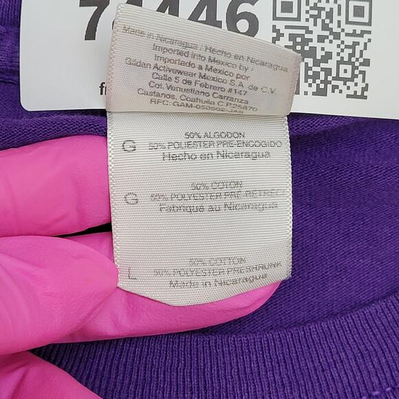 Vintage Peace Signs Shirt Large 22x26 Purple Y2K - Picture 8 of 16